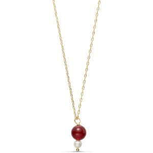 Jewelry T&S Usha Necklace Necklace Agate red