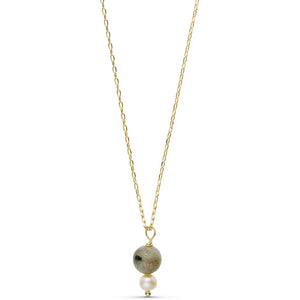 Jewelry T&S Usha Necklace Necklace Kaki labradorite