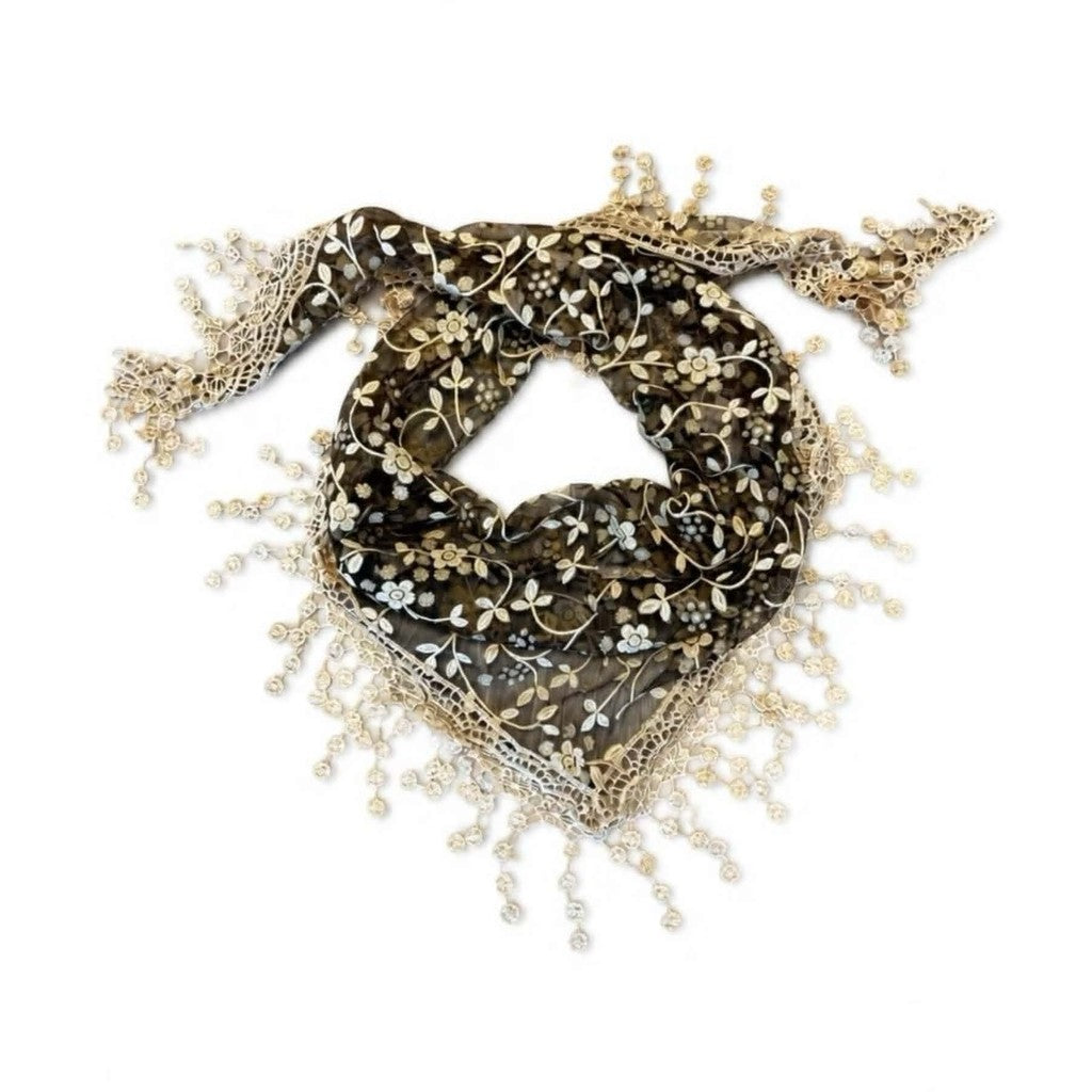 Scarf T&S Wendy Lace Scarf Scarf Taupe